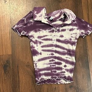 Cropped purple and white urban outfitters too